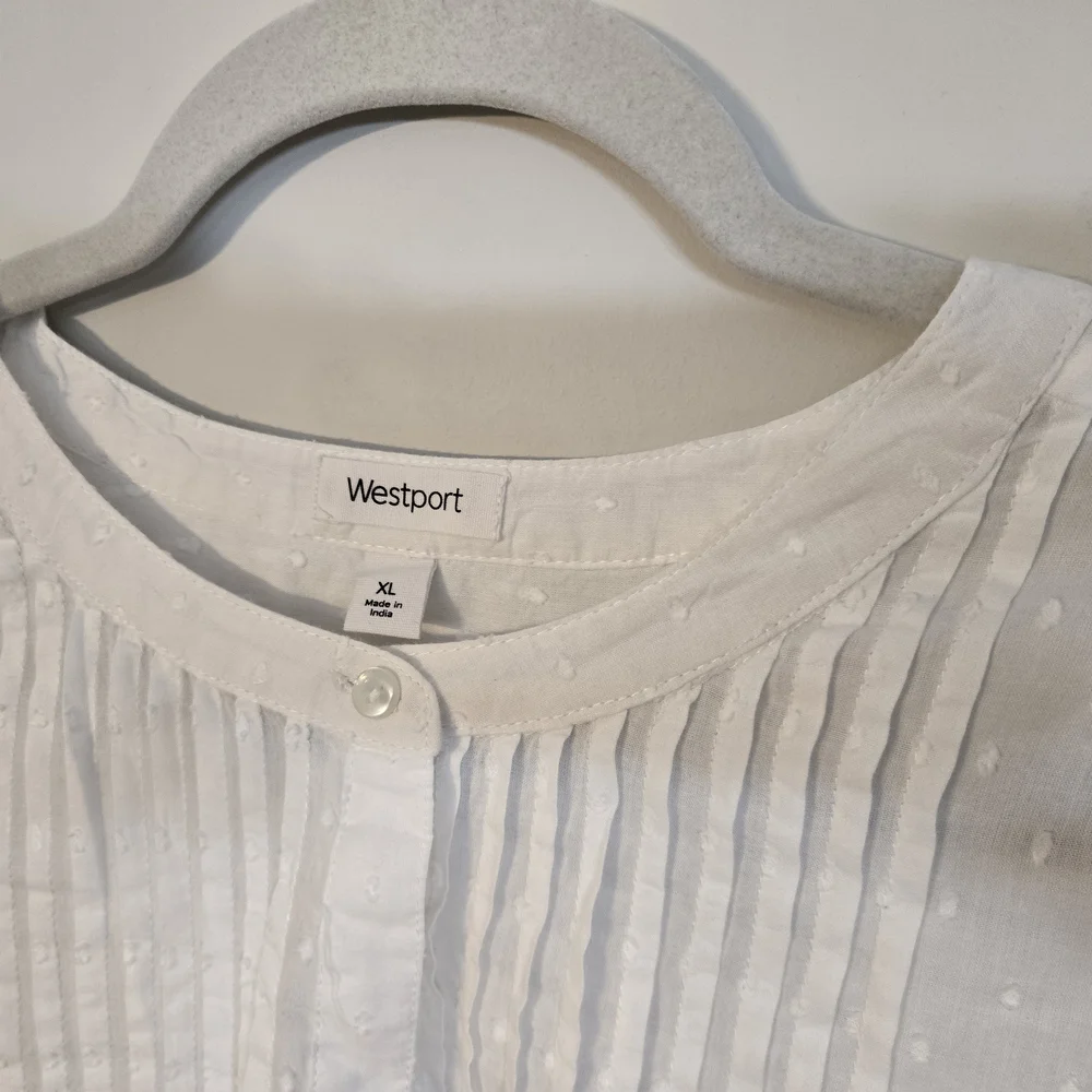 Westport White Textured Blouse - Picture 5 of 6